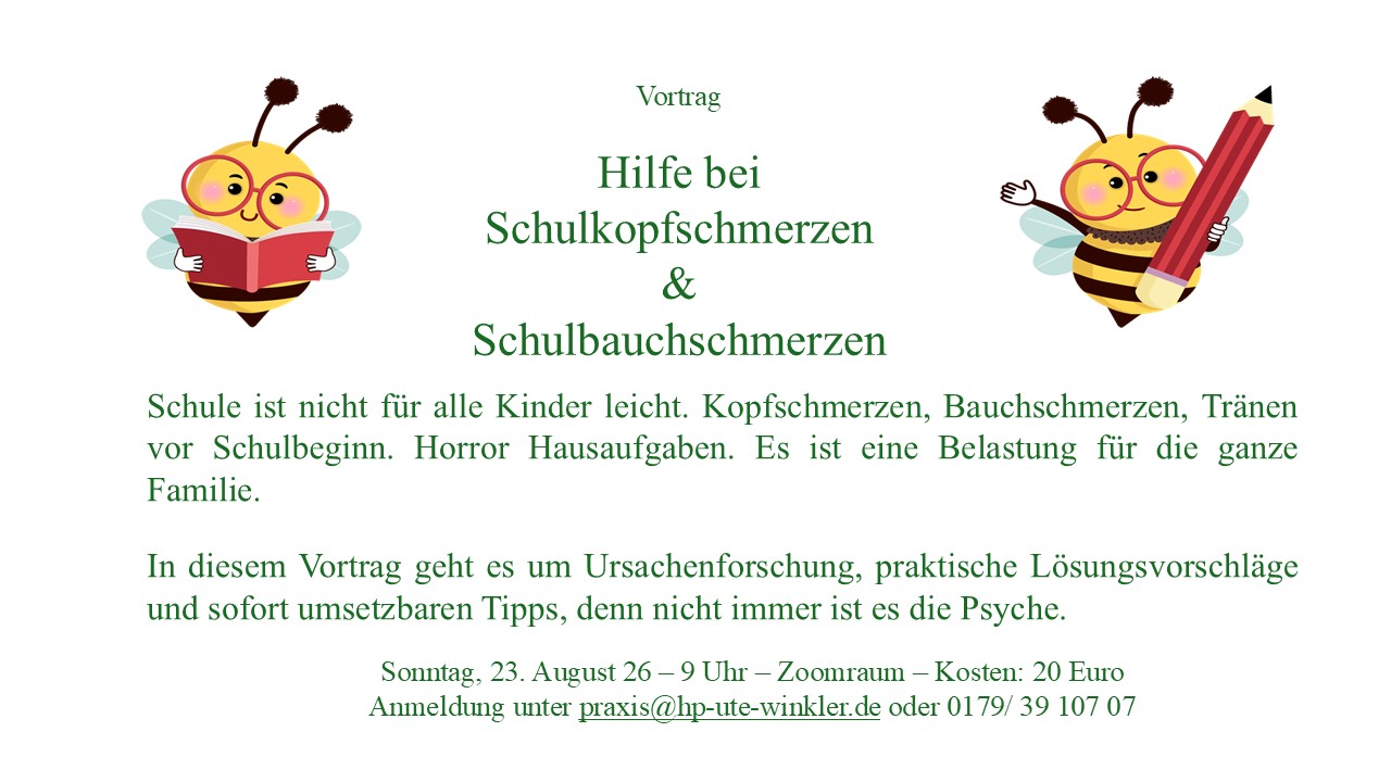 Hilfe bei Schulkopfschmerzen & Schulbauchweh